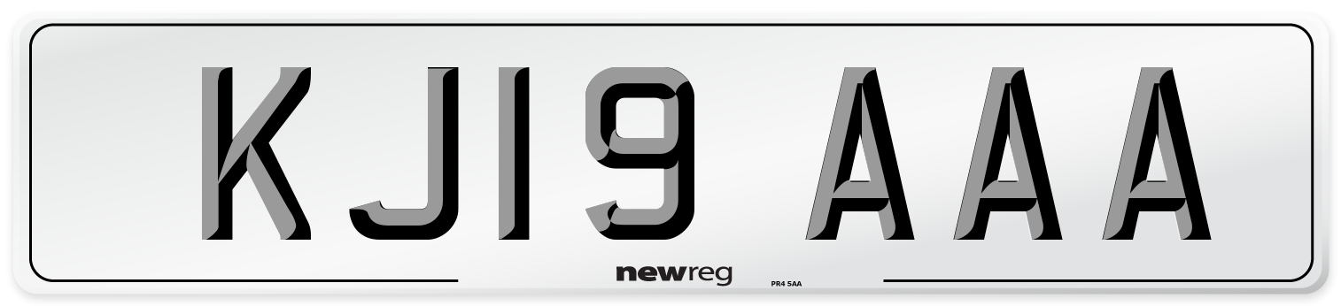 KJ19 AAA Number Plate from New Reg